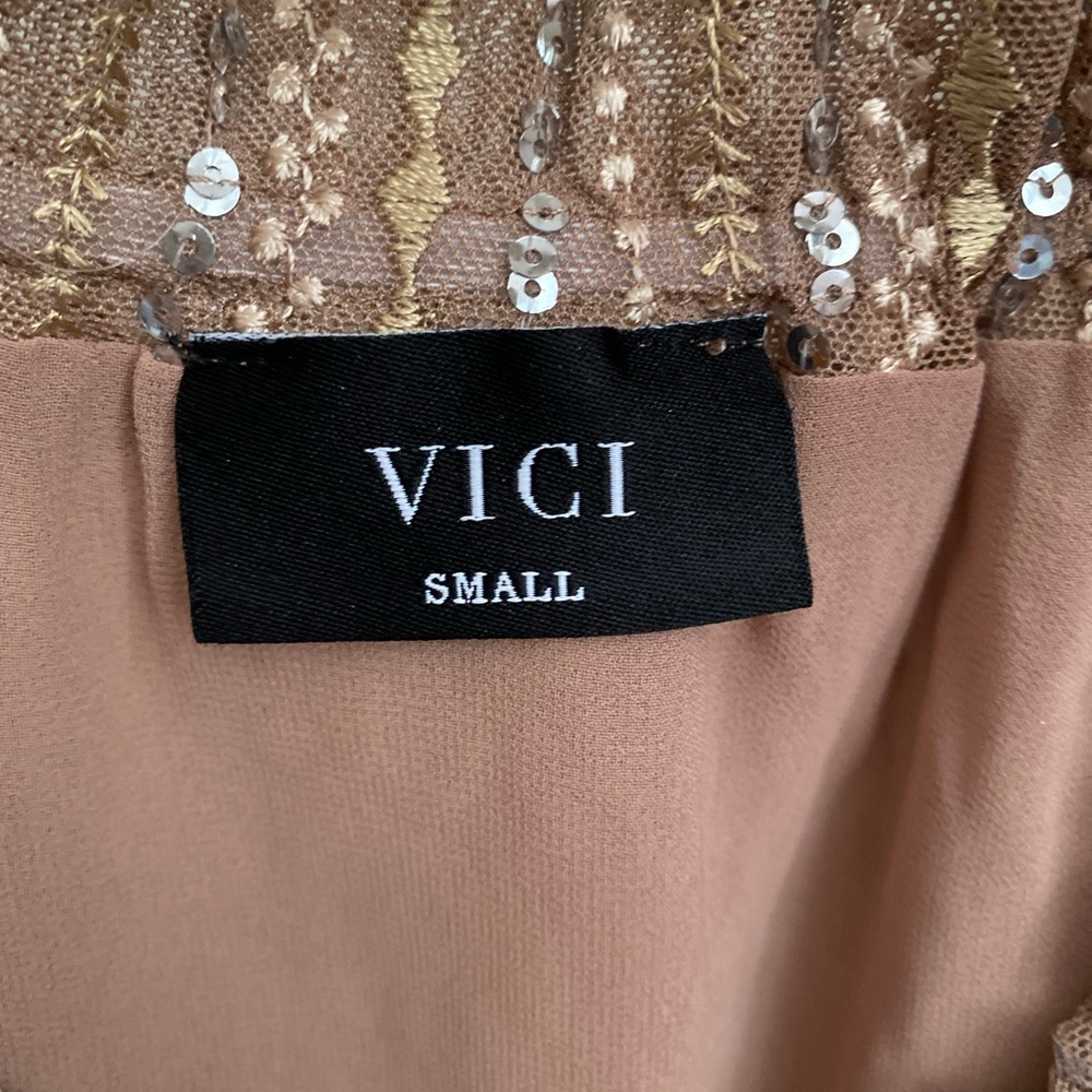 Vici Gold Sequin Off the Shoulder Top - Picture 10 of 11